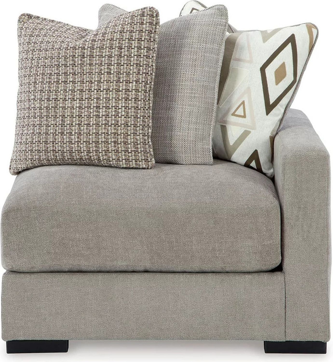 Aslan Court 2-Piece Loveseat Sectional In Pebble 20305S1