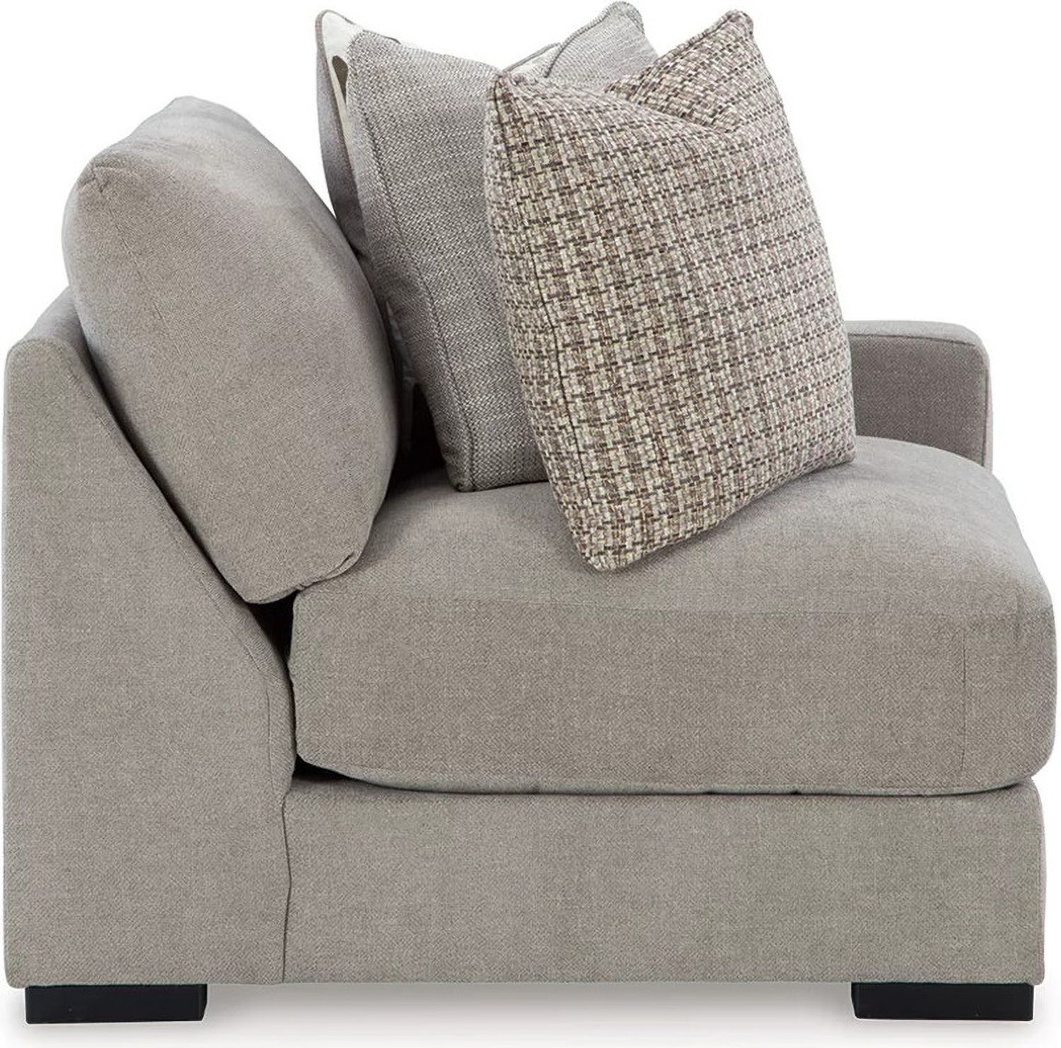 Aslan Court 2-Piece Loveseat Sectional In Pebble 20305S1