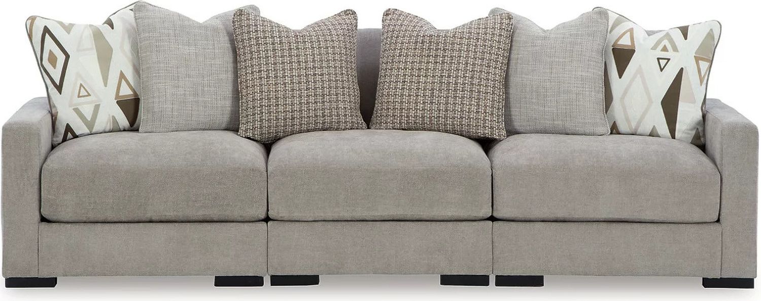 Aslan Court 3-Piece Sofa Sectional In Pebble 20305S2