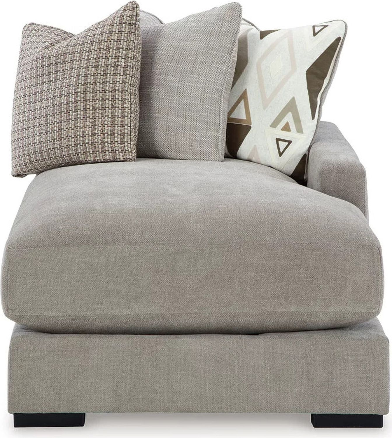 Aslan Court 3-Piece Sofa Sectional with Chaise In Pebble 20305S4