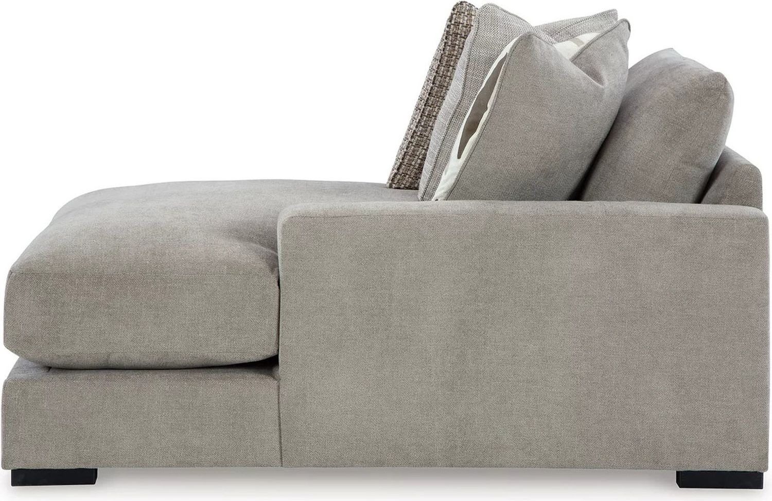 Aslan Court 3-Piece Sofa Sectional with Chaise In Pebble 20305S4