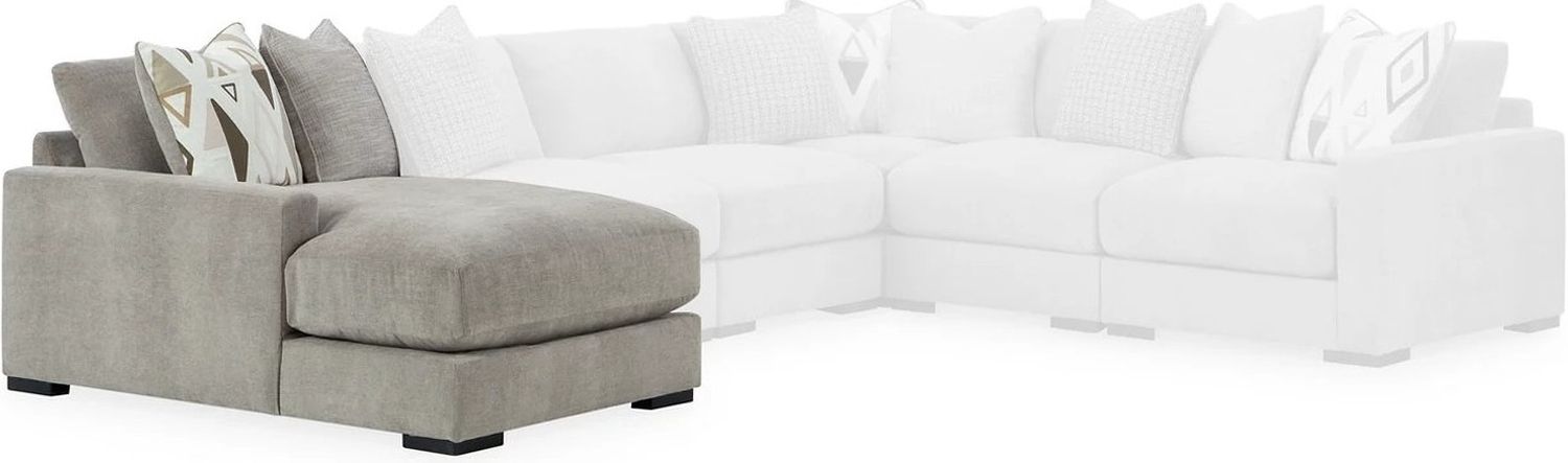 Aslan Court 4-Piece Sofa Pit Sectional In Pebble 20305S5