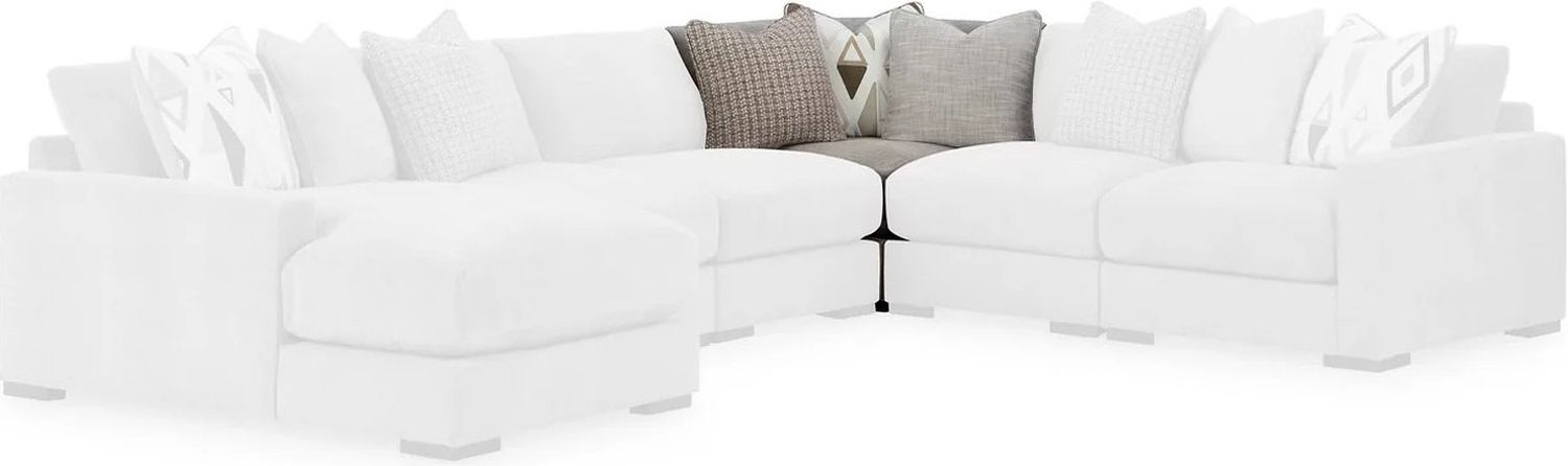 Aslan Court 6-Piece Sectional with Chaise In Pebble 20305S8