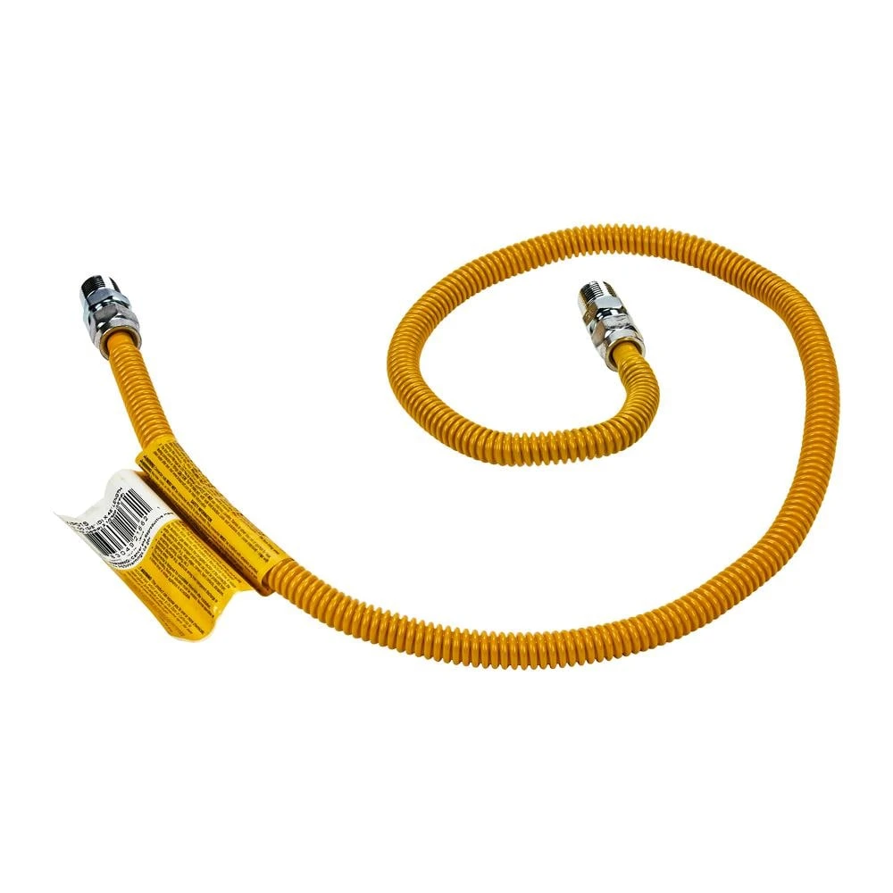 Gas Dryer Connector 4' - 1/2" MIP X 1/2" MIP, 1/2" OD AND 3/8" ID 20313148A