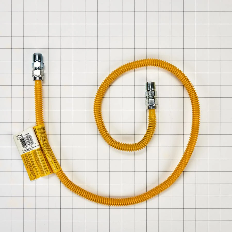 Gas Dryer Connector 4' - 1/2" Mip X 1/2" Mip, 1/2" Od And 3/8" Id 20313148A
