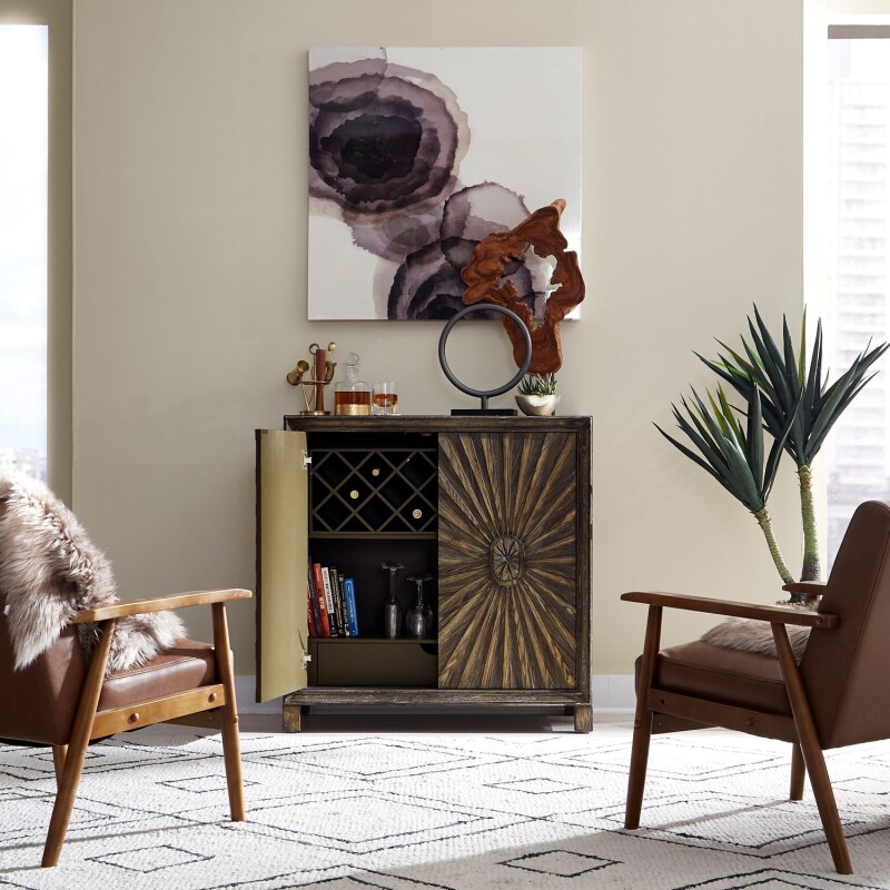Chaucer 2 Door Wine Accent Cabinet 2041AC3839