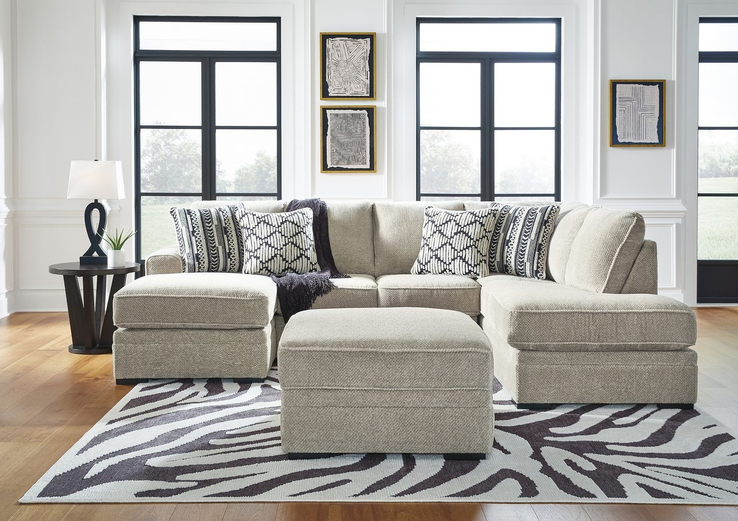 Calnita Ottoman With Storage In Sisal 2050211
