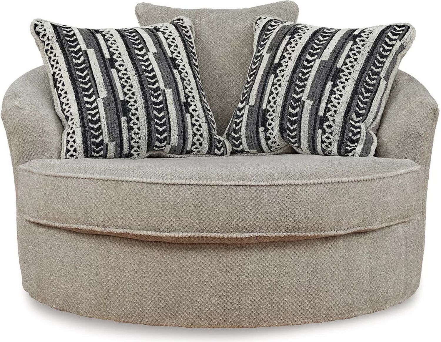 Calnita Oversized Swivel Accent Chair In Sisal 2050221