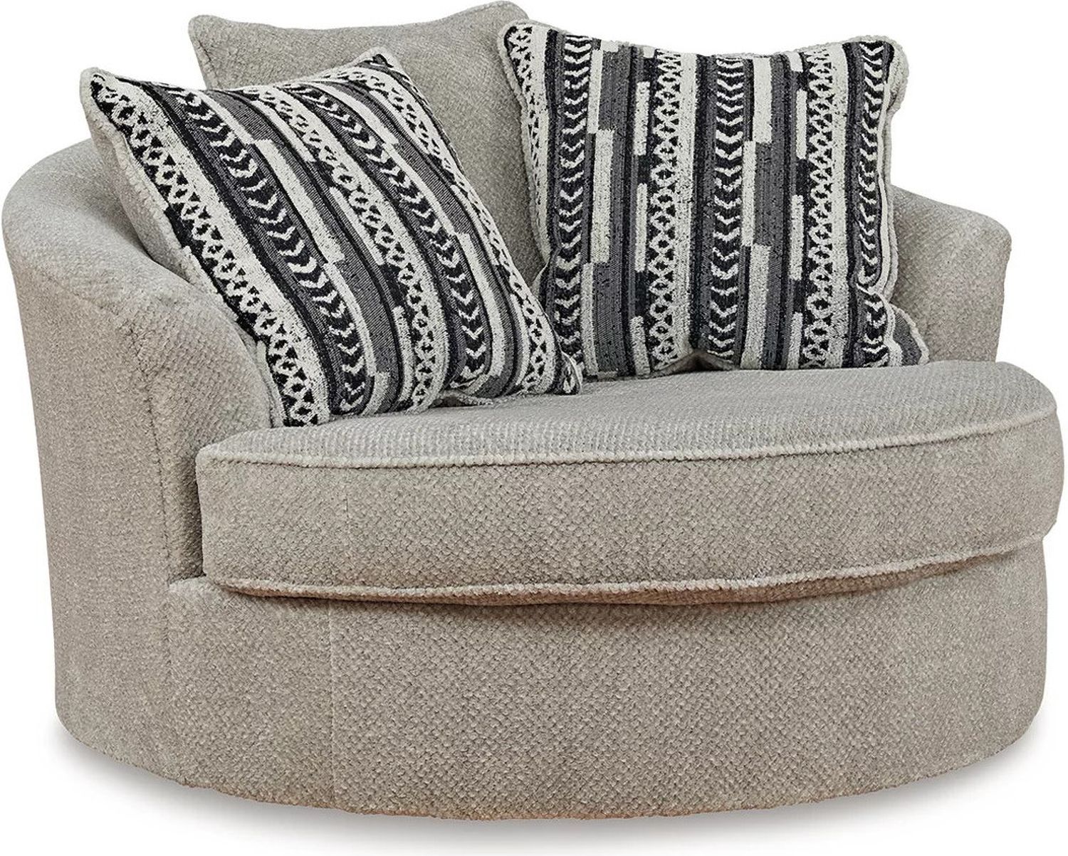 Calnita Oversized Swivel Accent Chair In Sisal 2050221
