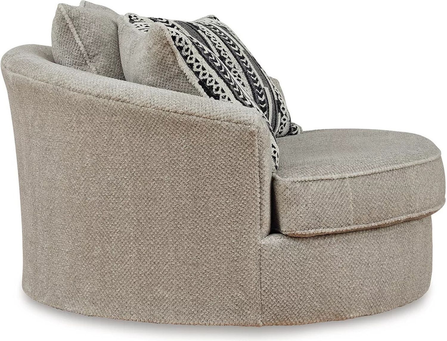 Calnita Oversized Swivel Accent Chair In Sisal 2050221