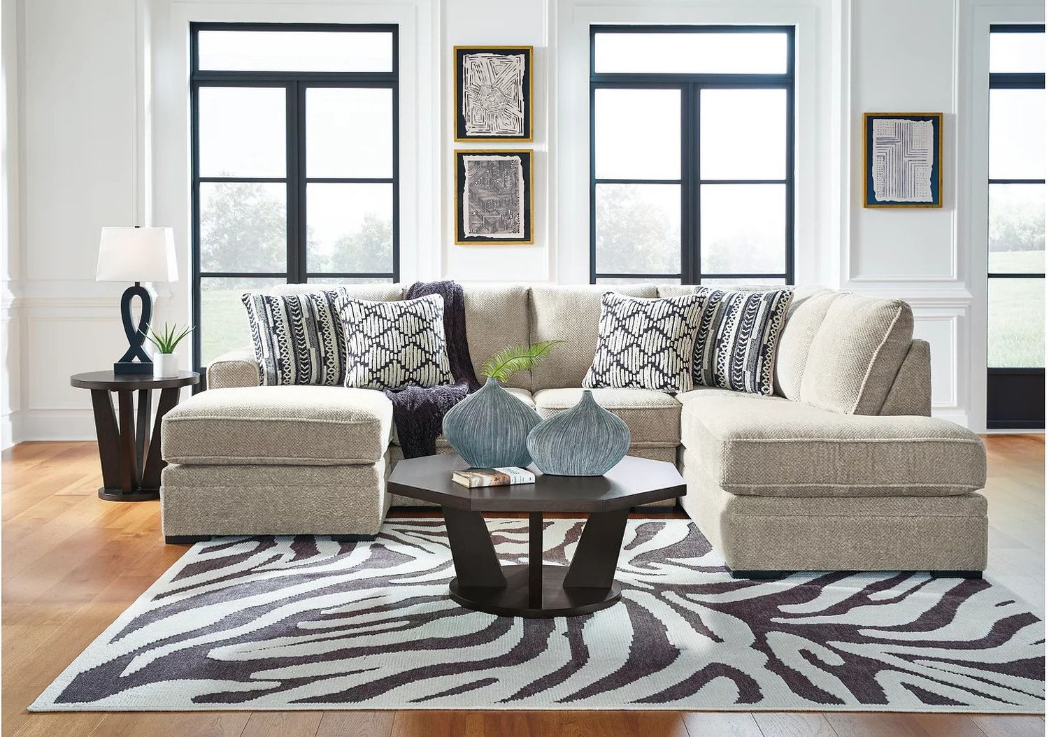 Calnita 2-Piece RAF Sectional With Chaise In Sisal 20502S1