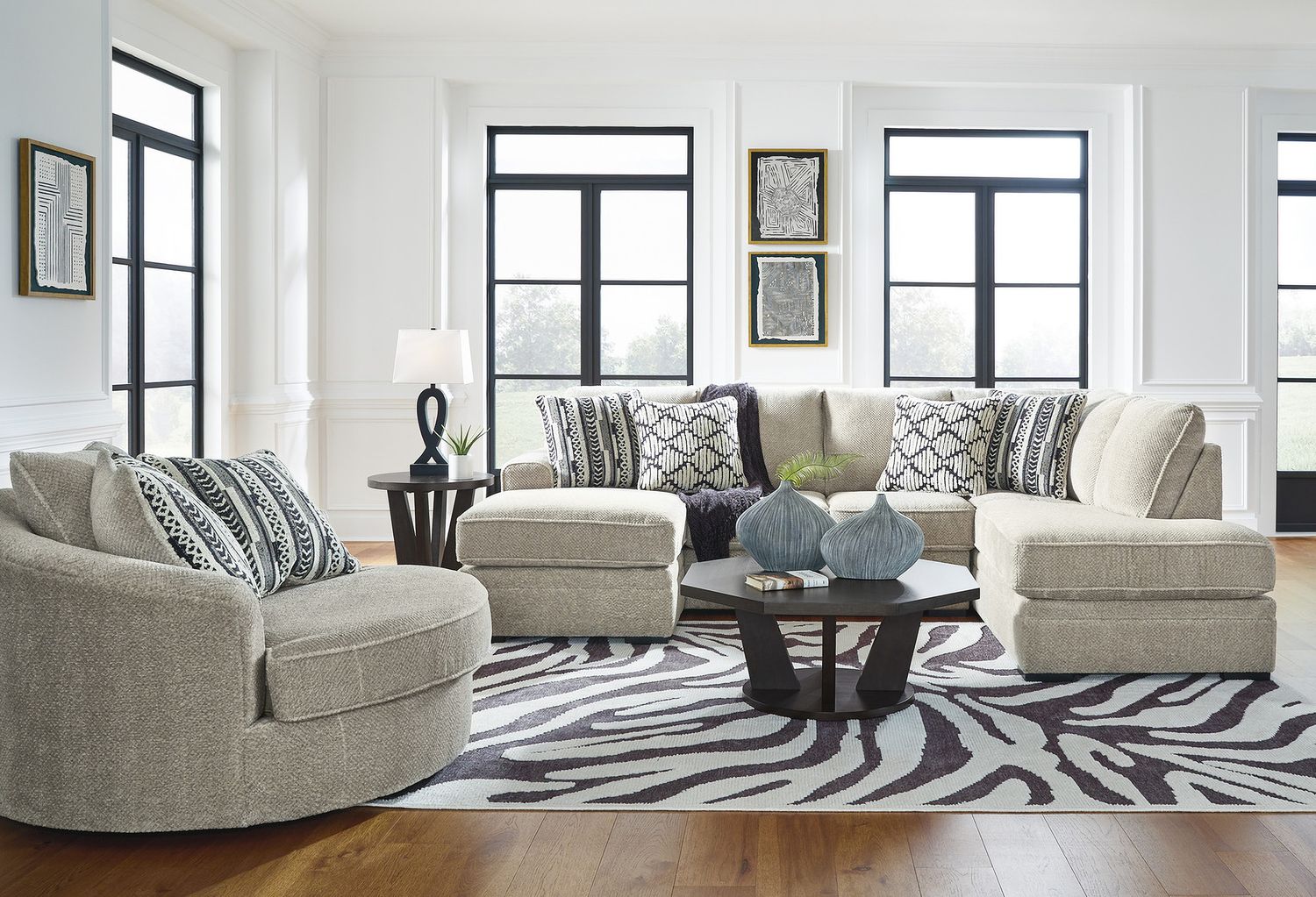 Calnita 2-Piece RAF Sectional With Chaise In Sisal 20502S1