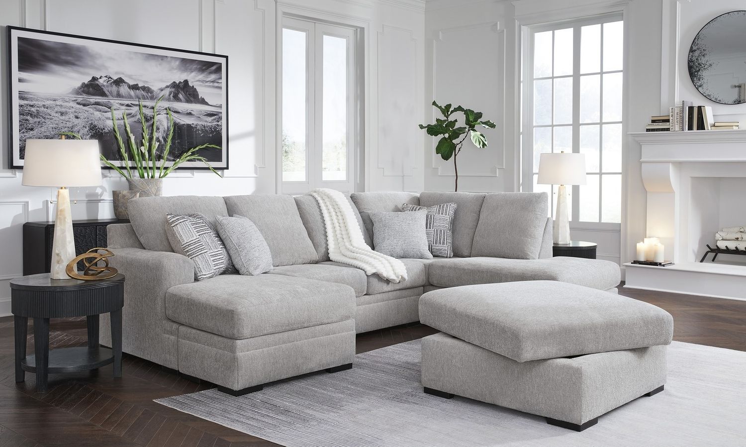 Gabyleigh Ottoman with Storage In Nickel 2090411