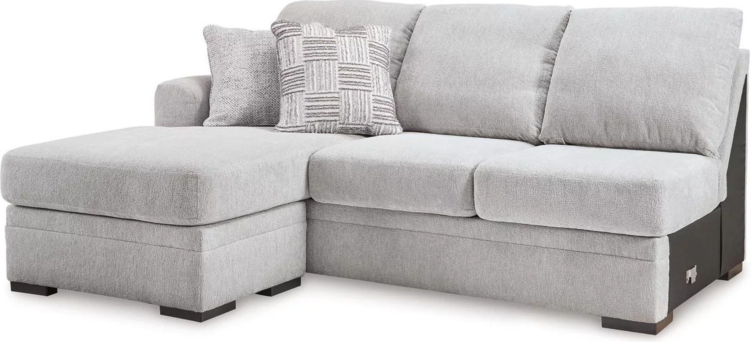 Gabyleigh 2-Piece Sectional With RAF Chaise In Nickel 20904S1