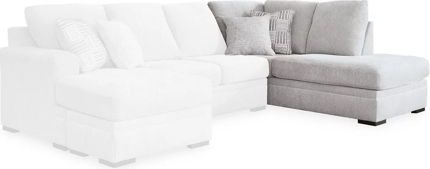 Gabyleigh 2-Piece Sectional With RAF Chaise In Nickel 20904S1