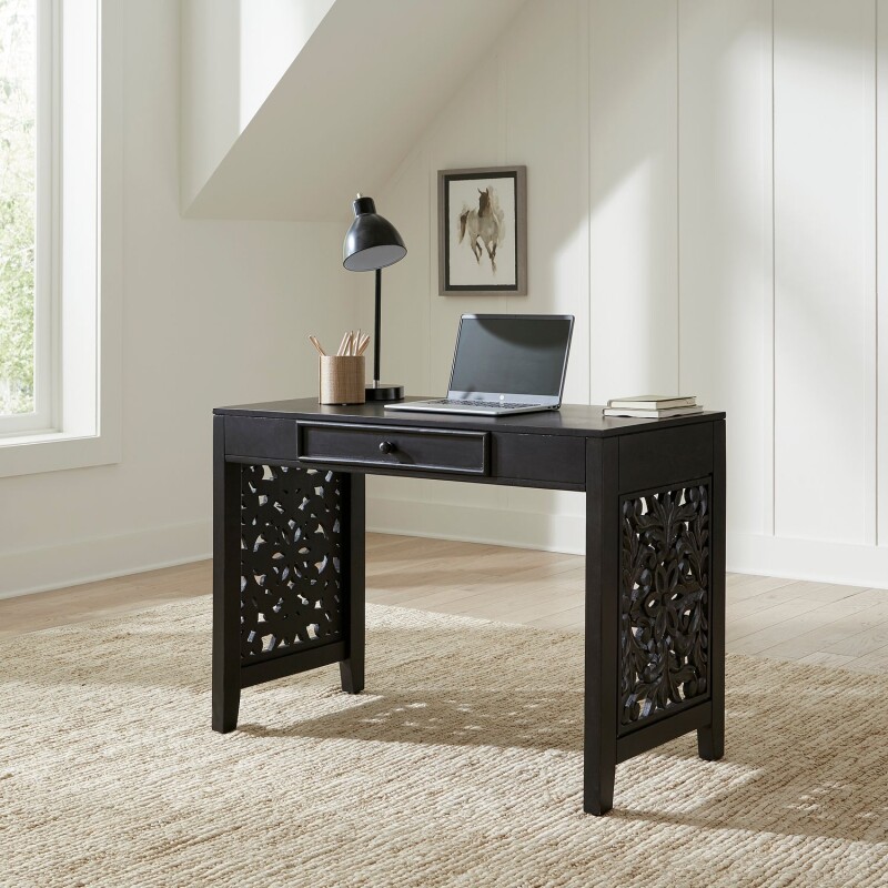 Trellis Lane Accent Writing Desk- Black 2094BAC3000