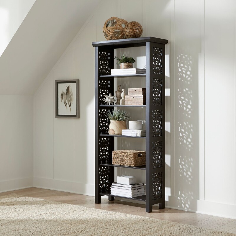 Trellis Lane Accent Bookcase- Black 2094BAC3001