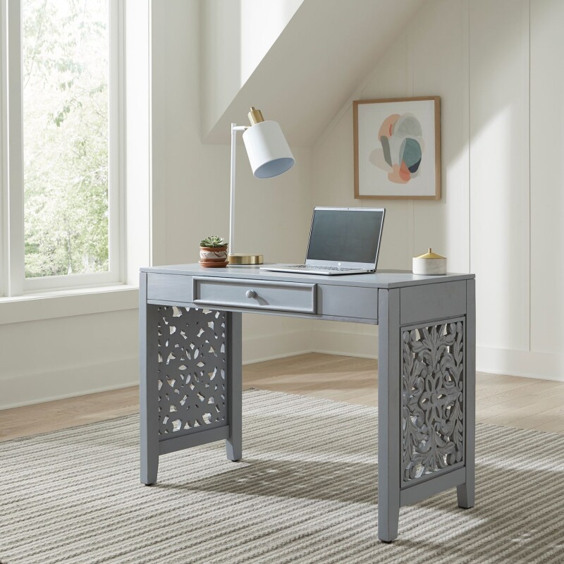 Trellis Lane Accent Writing Desk- Grey 2094GAC3000