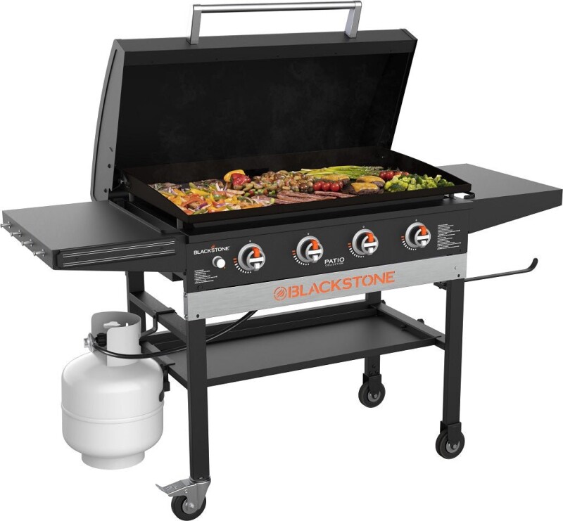 Patio 36in Cart Griddle W/Hood-Black 2102, product image 2 of 2