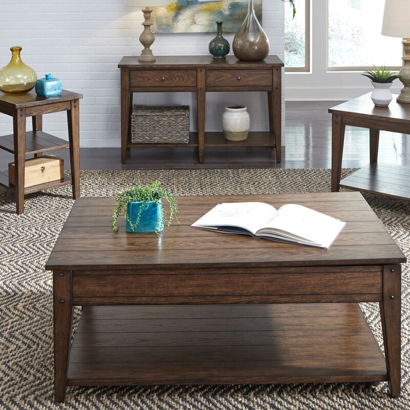 Lake House Square Lamp Table 210OT1023