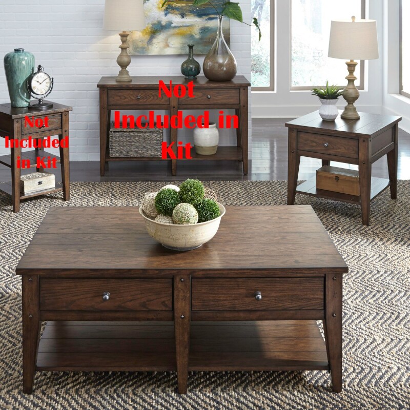 Lake House 3 Piece Set (1-Cocktail 2-End Tables) 210OT3PCS