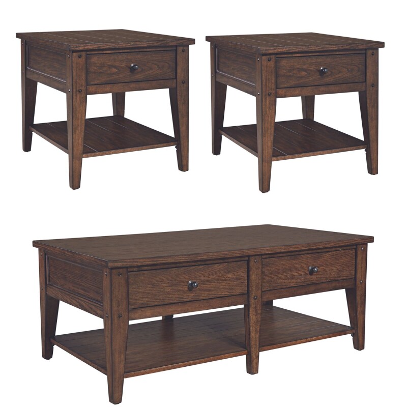 Lake House 3 Piece Set (1-Cocktail 2-End Tables) 210OT3PCS