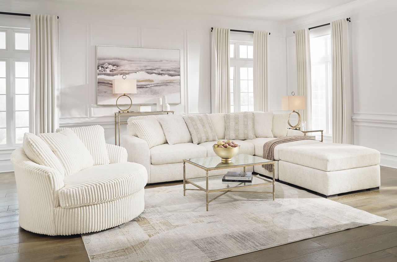 Lindyn Ivory Oversized Swivel Accent Chair 2110421