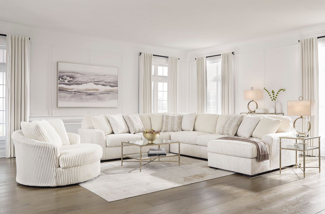 Lindyn Ivory Oversized Swivel Accent Chair 2110421