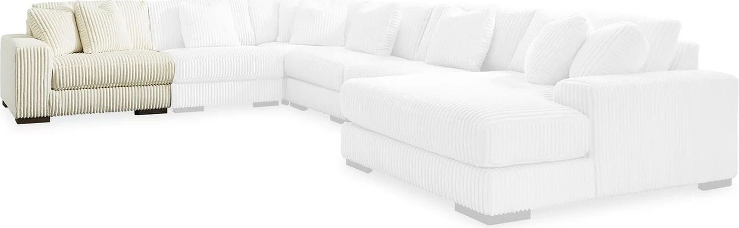 Lindyn 3-Piece RAF Sectional With Chaise In Ivory 21104S12