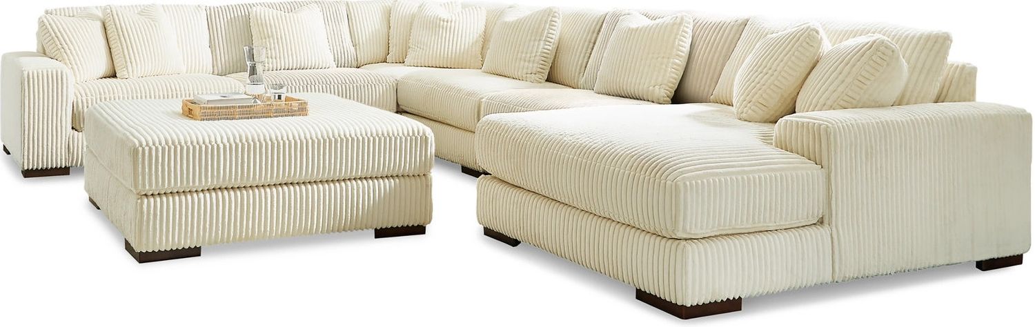 Lindyn 6-Piece Sectional In Ivory 21104S19