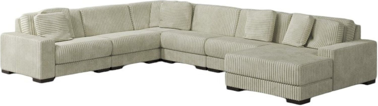 Lindyn 6-Piece Sectional In Ivory 21104S19
