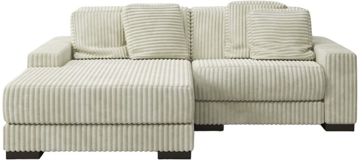 Lindyn 2-Piece LAF Chaise Sectional In Ivory 21104S3