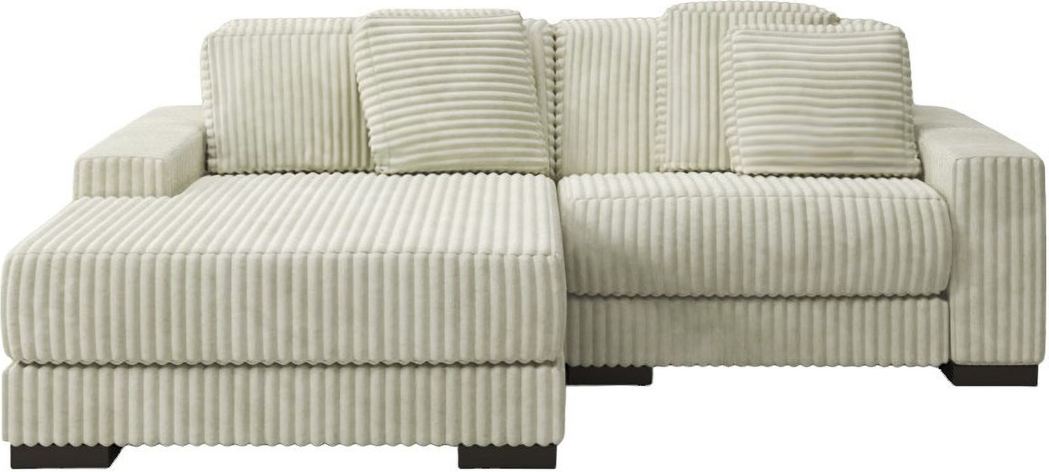 Lindyn 2-Piece LAF Chaise Sectional In Ivory 21104S3