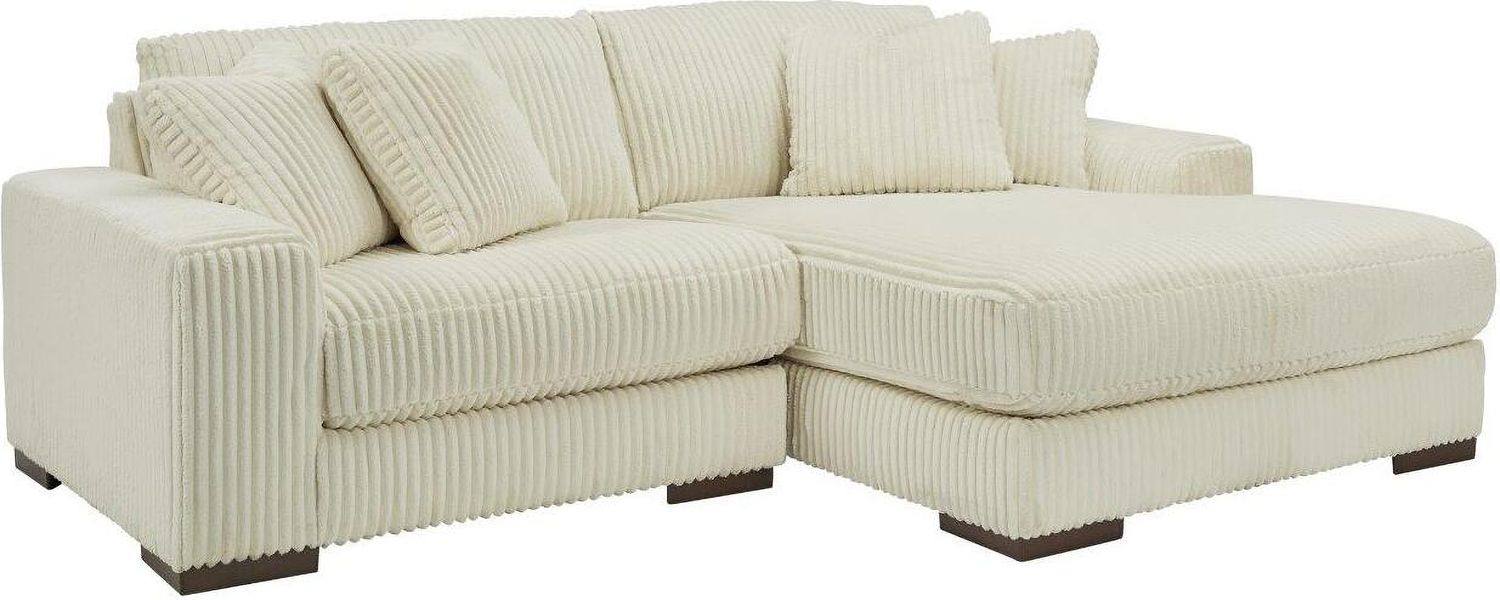 Lindyn 2-Piece RAF Chaise Sectional In Ivory 21104S4