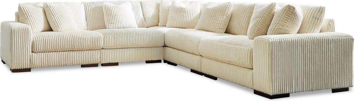 Lindyn 5-Piece Sectional In Ivory 21104S5