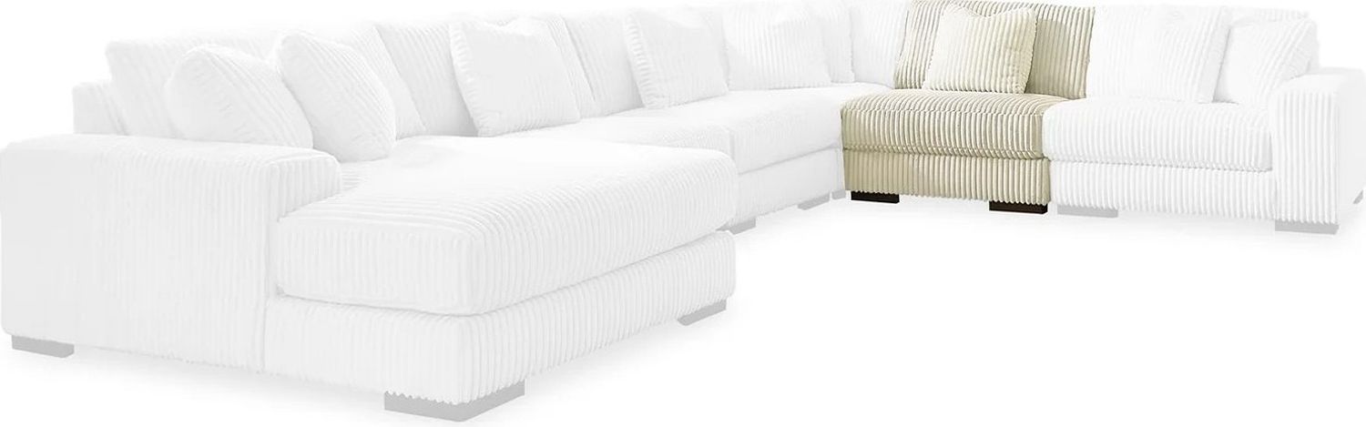Lindyn 5-Piece LAF Sectional With Chaise In Ivory 21104S6