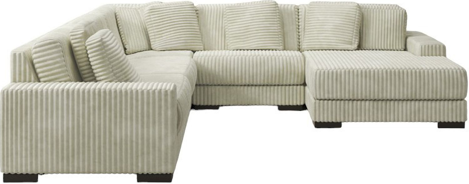 Lindyn 5-Piece RAF Sectional With Chaise In Ivory 21104S7