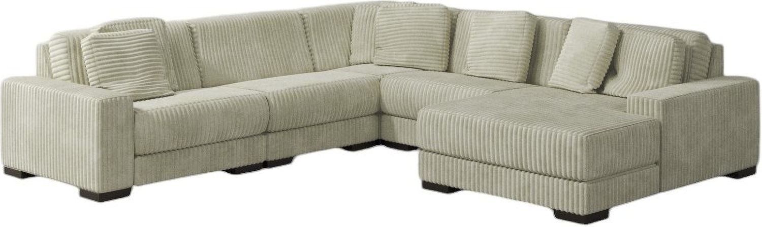 Lindyn 5-Piece RAF Sectional With Chaise In Ivory 21104S7