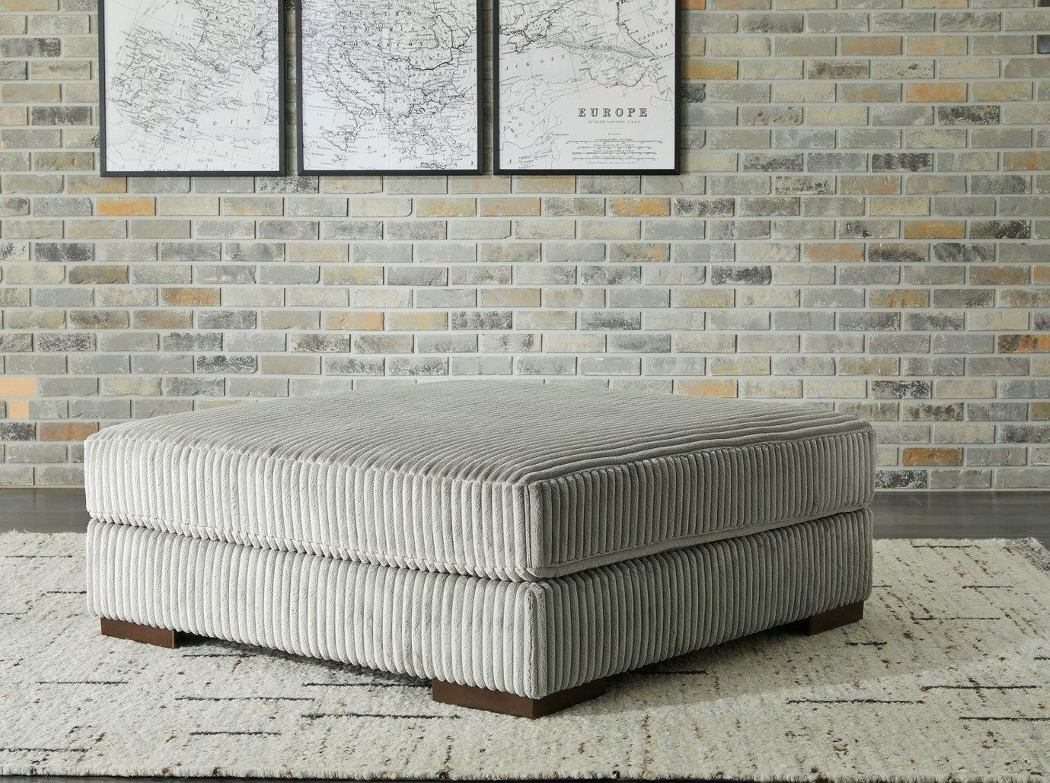 Lindyn Oversized Accent Ottoman In Fog 2110508