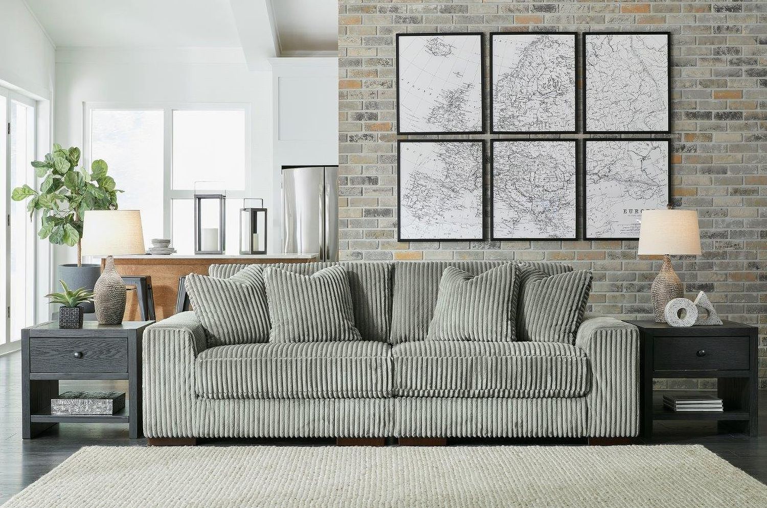 Lindyn Modular Loveseat In Fog 21105S1