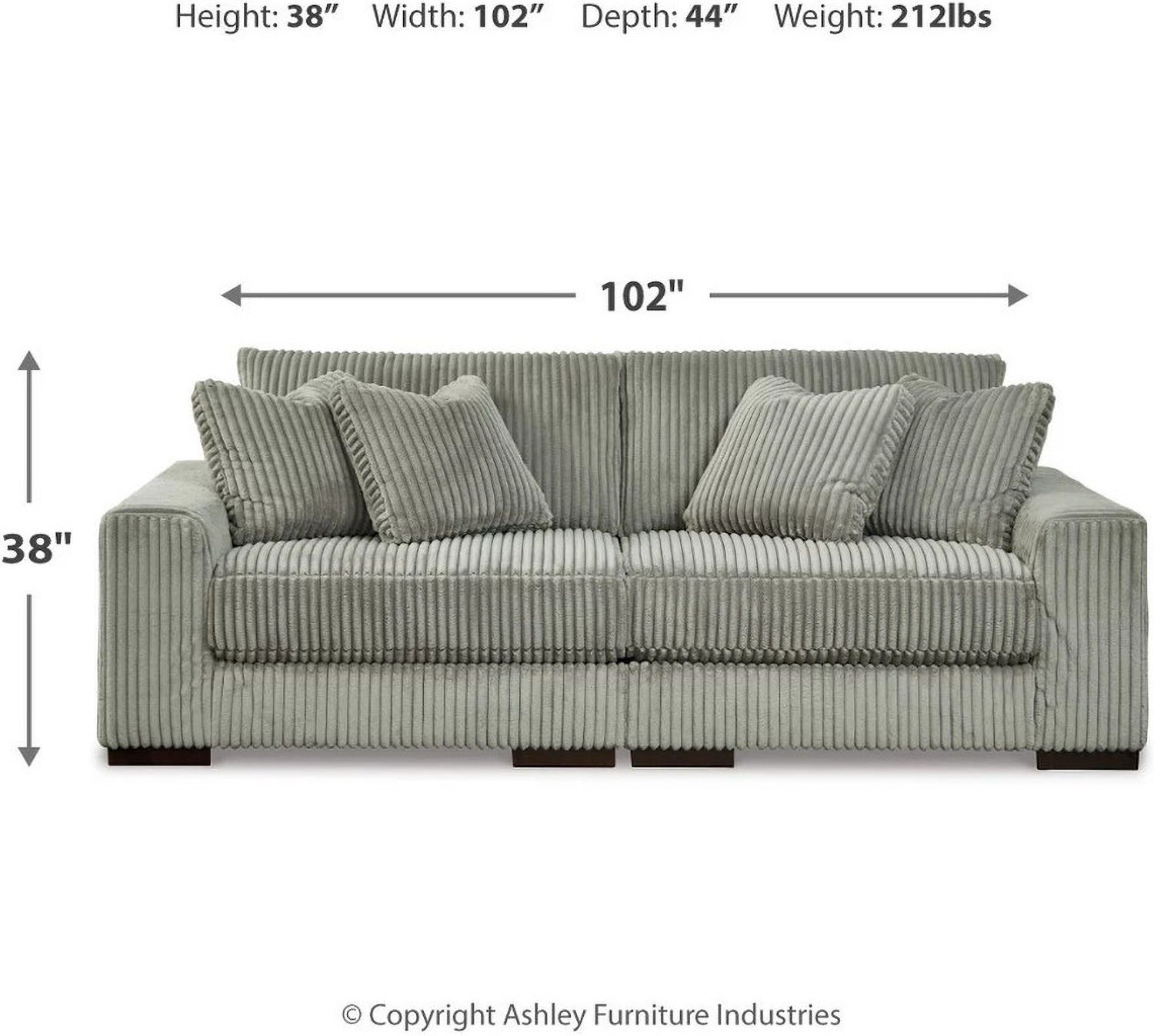 Lindyn Modular Loveseat In Fog 21105S1