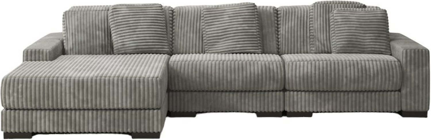 Lindyn 3-Piece LAF Sectional With Chaise In Fog 21105S10