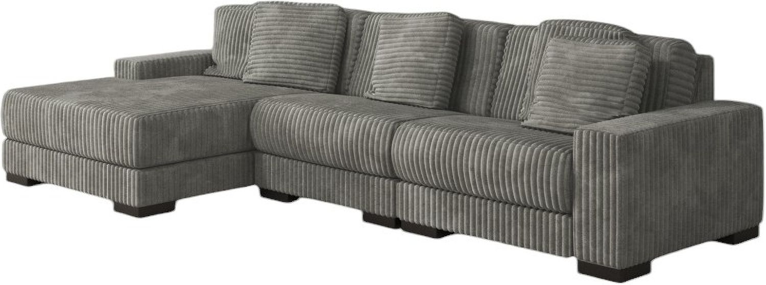 Lindyn 3-Piece LAF Sectional With Chaise In Fog 21105S10