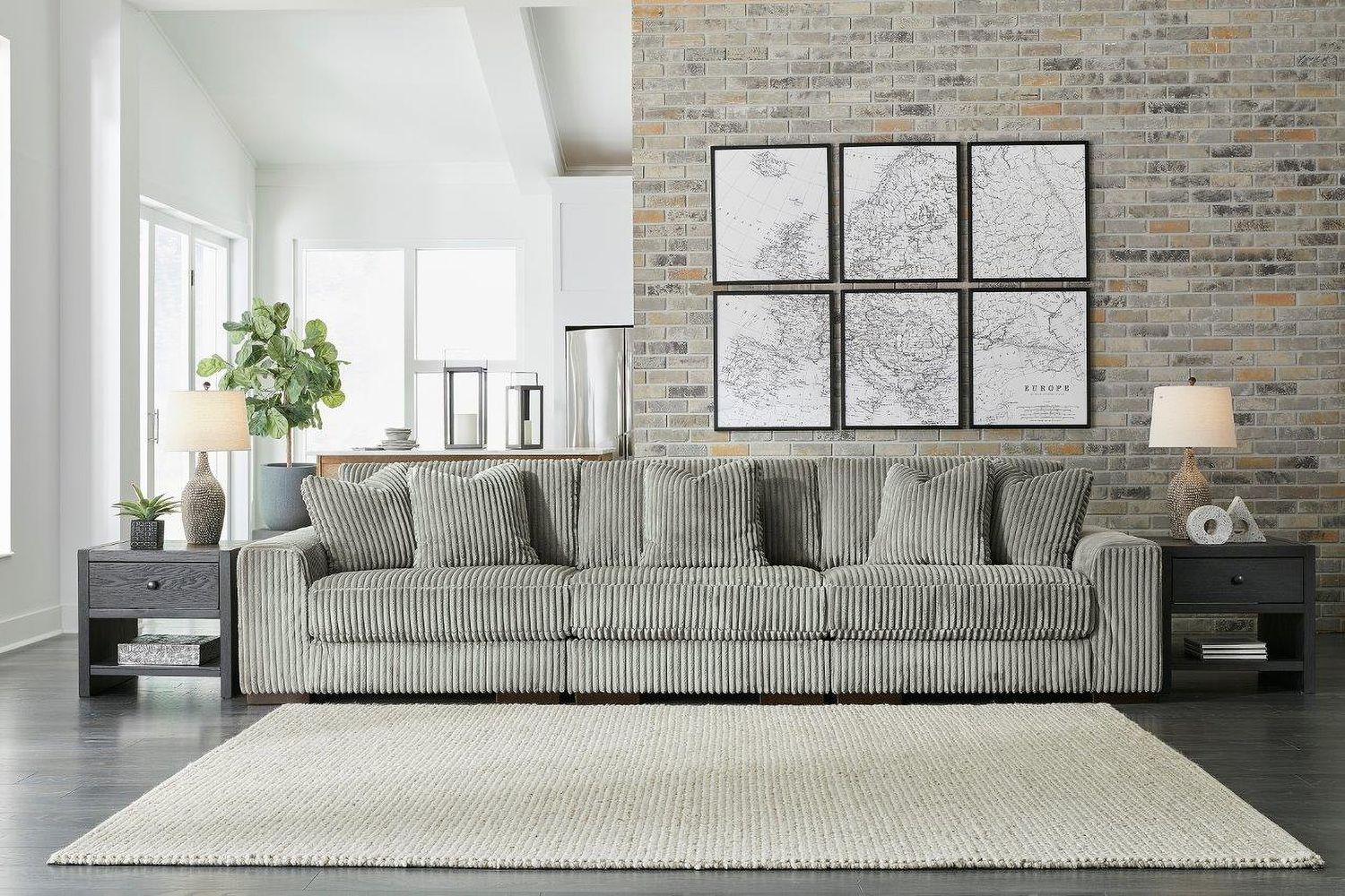 Lindyn Modular Sofa In Fog 21105S14