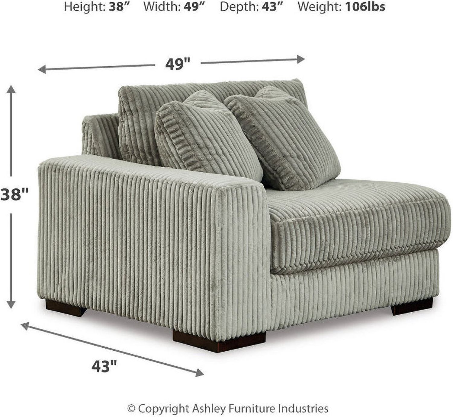 Lindyn Modular Sofa In Fog 21105S14