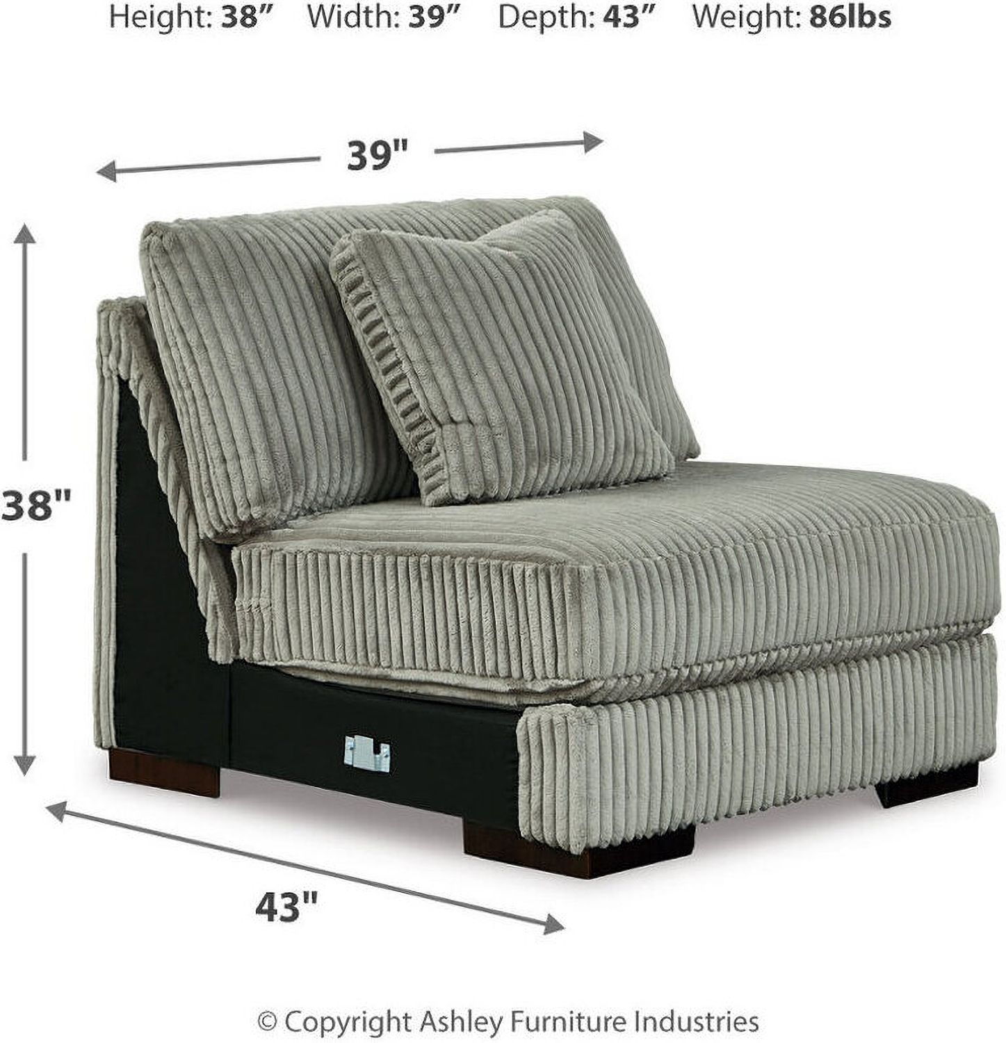 Lindyn Modular Sofa In Fog 21105S14