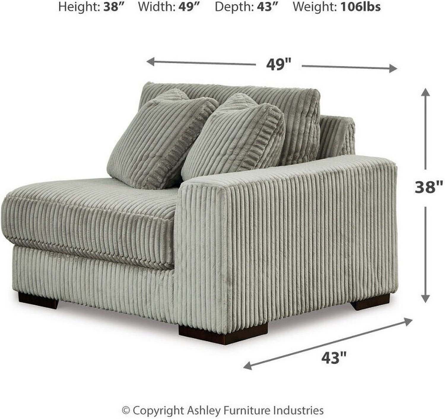Lindyn Modular Sofa In Fog 21105S14