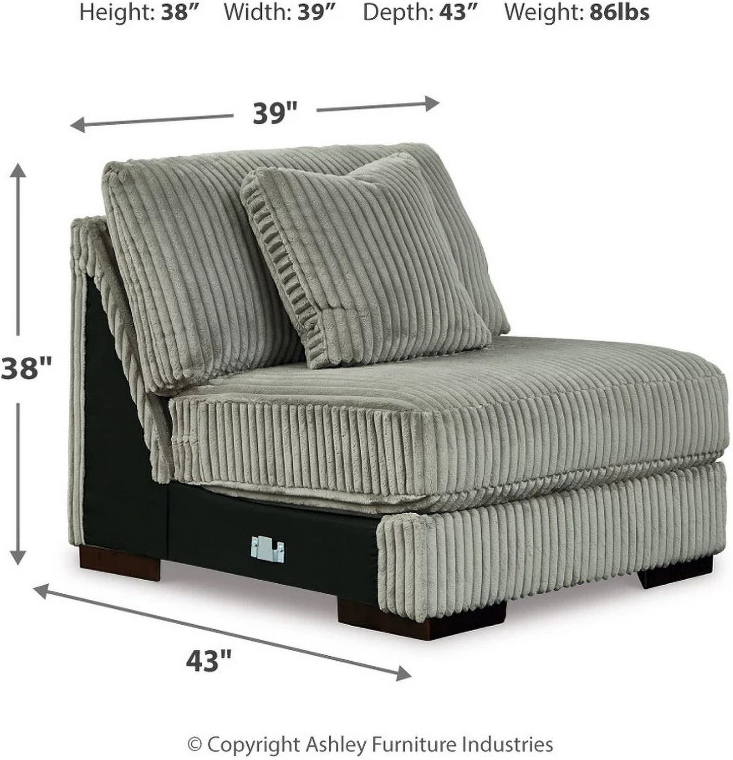 Lindyn 4-Piece Sectional with RAF Chaise In Fog 21105S15