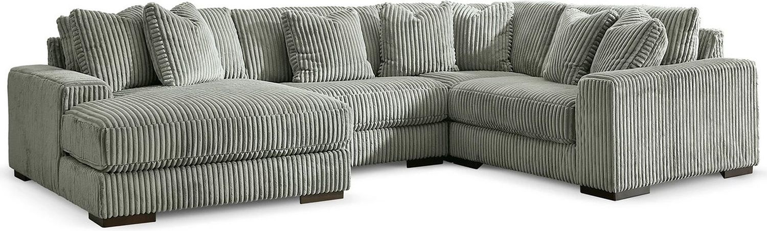 Lindyn 4-Piece Sectional with LAF Chaise In Fog 21105S17