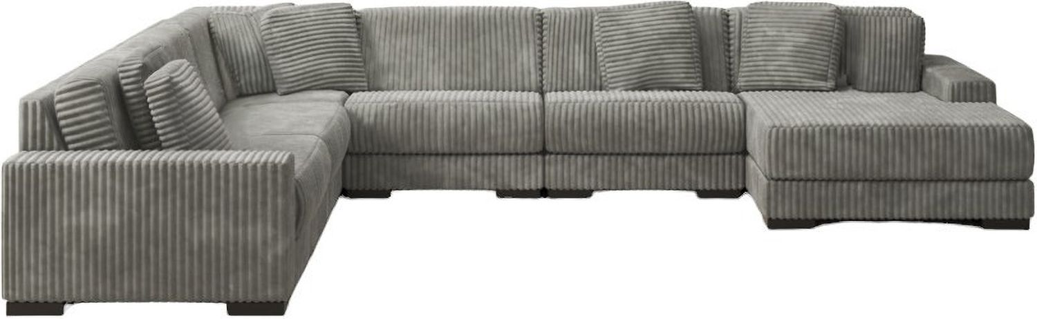 Lindyn 6-Piece RAF Chaise Sectional In Fog 21105S19